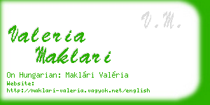 valeria maklari business card