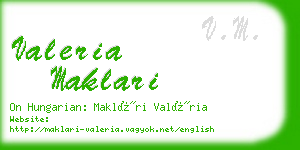 valeria maklari business card